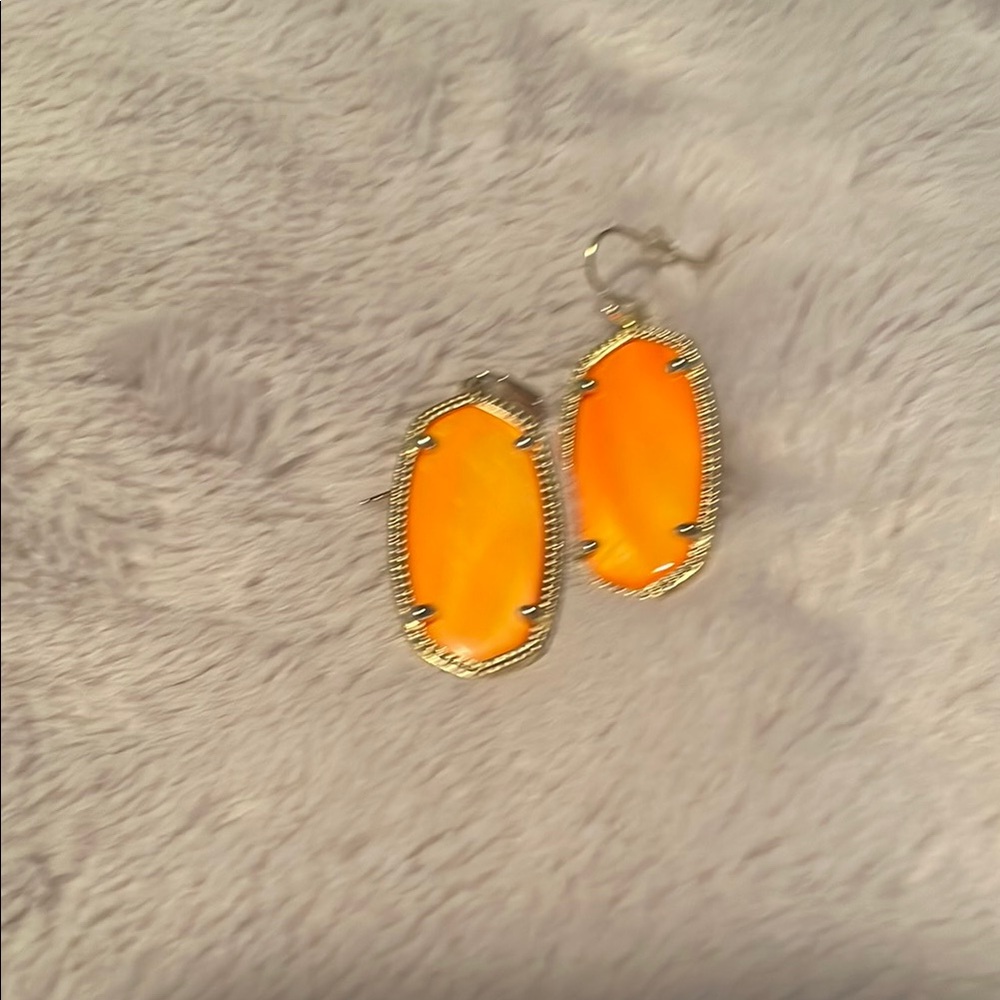 Elegant Orange Drop Earrings